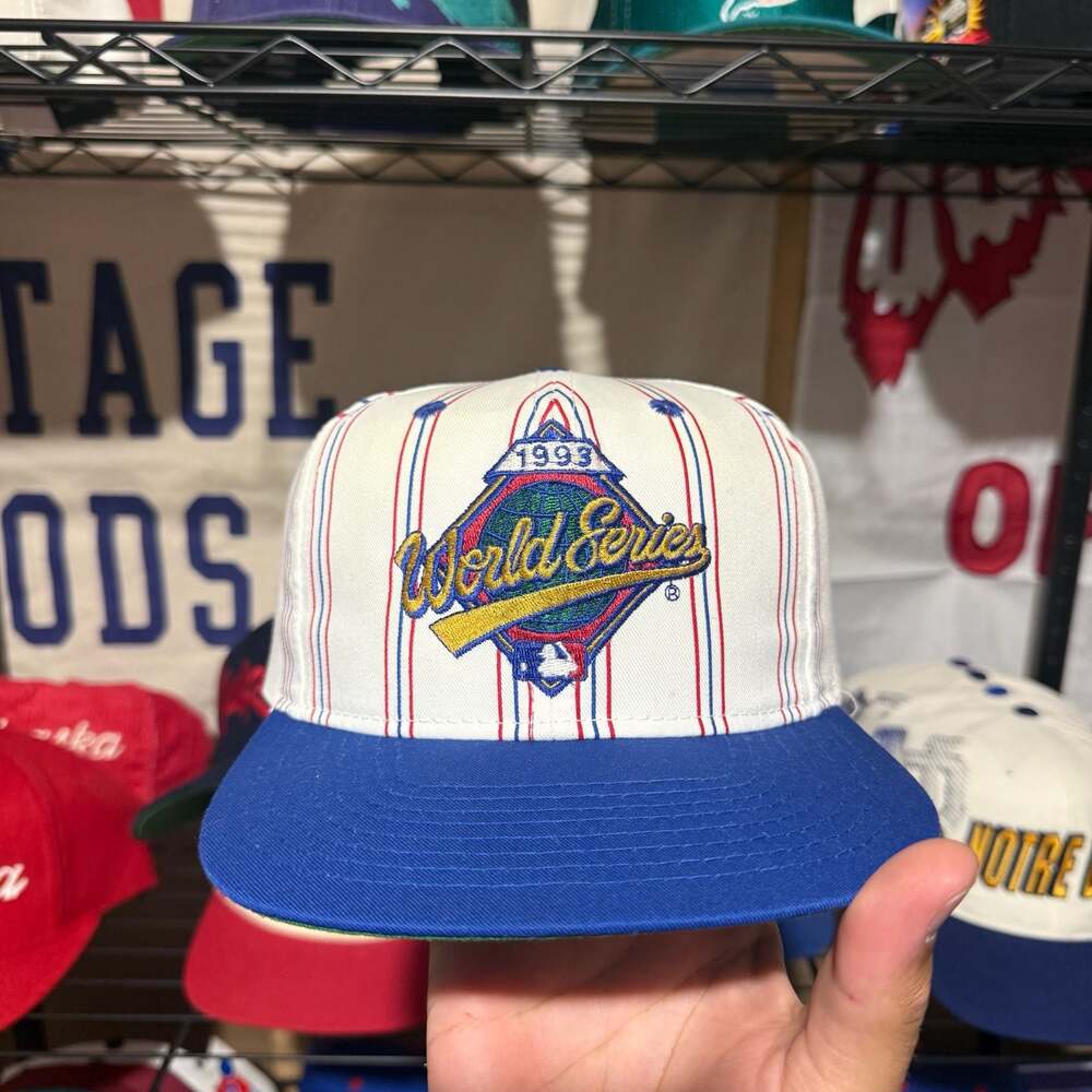 Vintage 1993 World Series Starter The Classic Pinstripe Snapback Hat